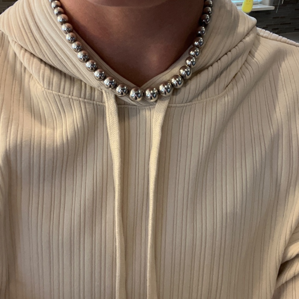 Tiffany & Co Graduated Sterling Silver Ball Necklace 10mm. - Picture 4 of 4